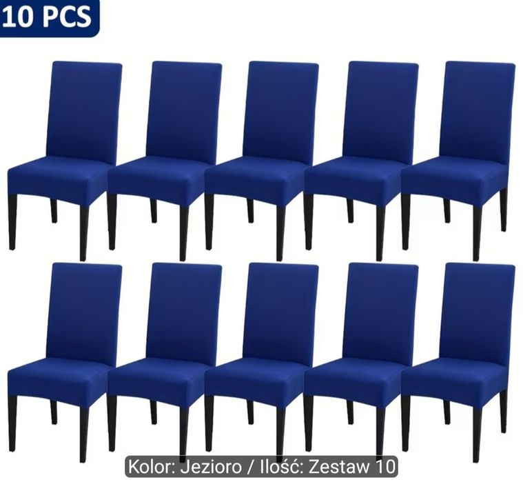 Nowe pokrowce na krzesła 10szt.