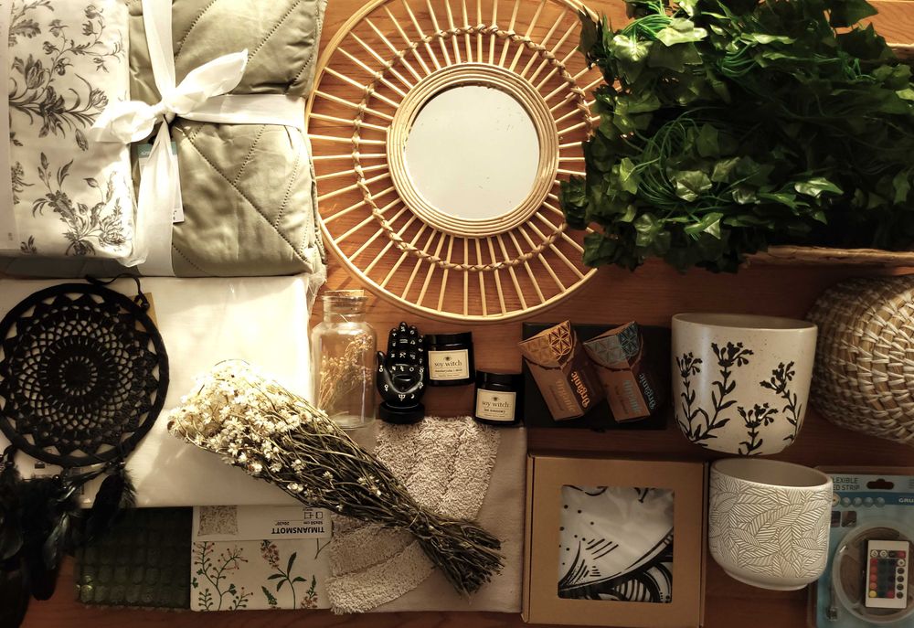 Dekoracje do pokoju w stylu Boho. KOMPLET 20 elem.