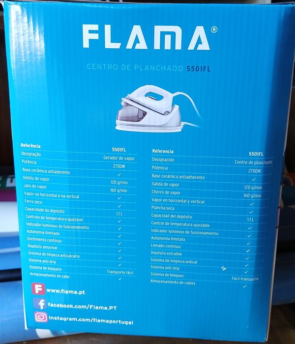 Ferro com caldeira Flama novo na caixa