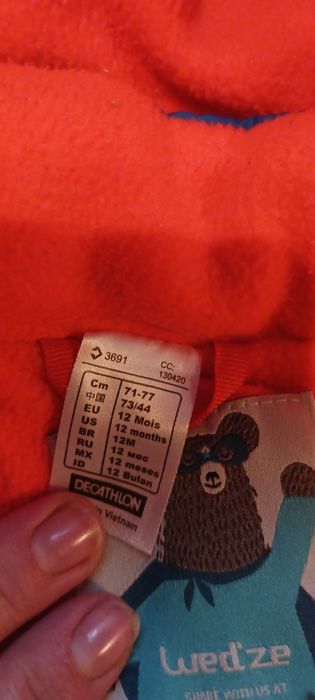 Kombinezon dziecięcy zimowy dechatlon