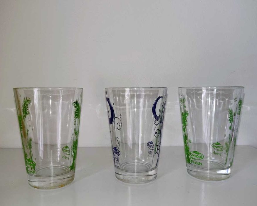 Copos Compal coleção originais vidro