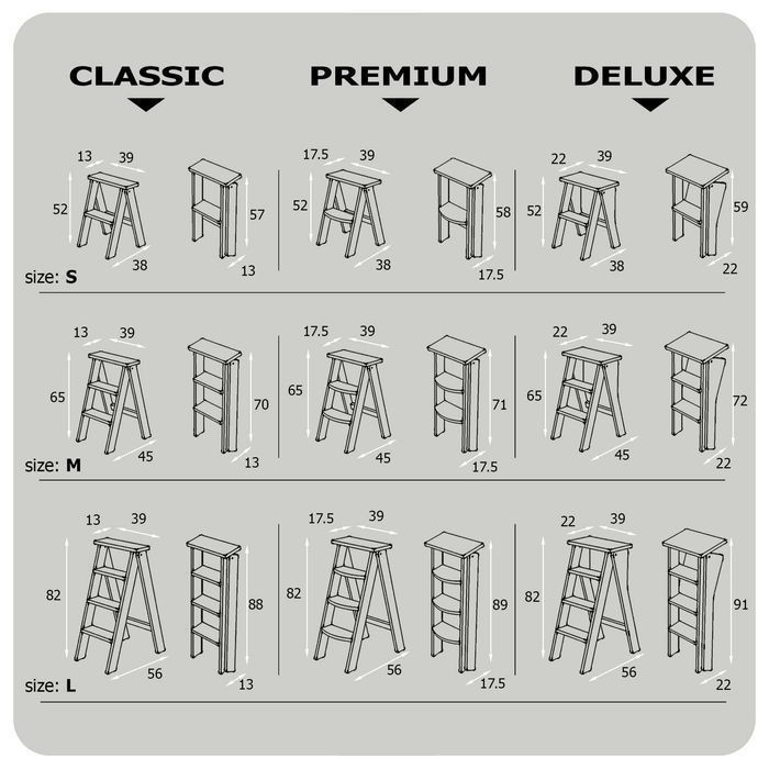 Стремянка деревянная для кухни Драбина табурет дерев'яна для кухні Бук