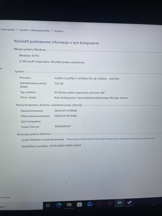 LAPTOP DO GIER lenovo y50-70