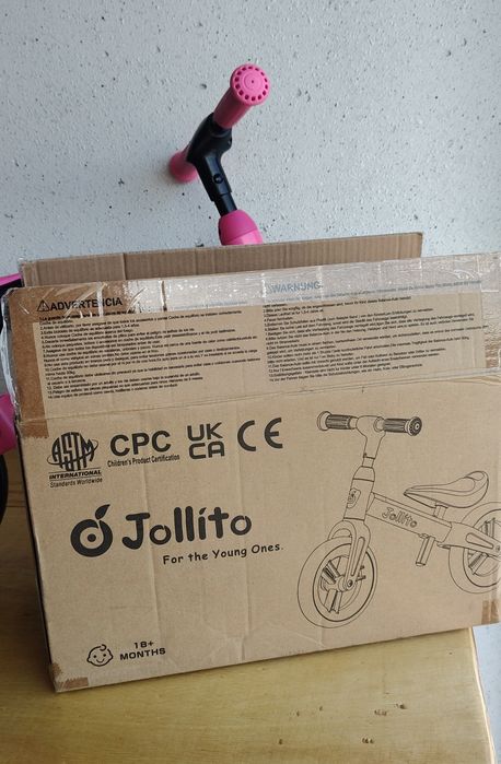 Rowerek biegowy odpychacz Jollito 18m- 4lata Balance Bike