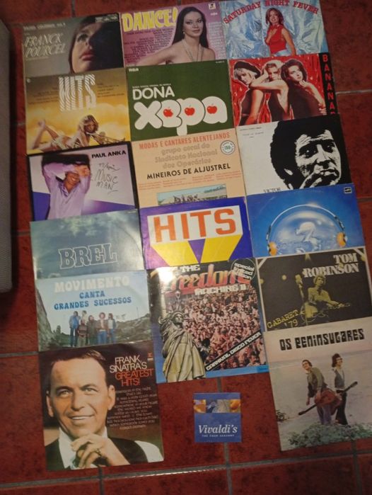 Discos Vinil grandes e pequenos