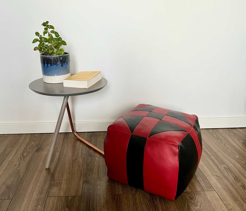 Pufa skórzana Vintage