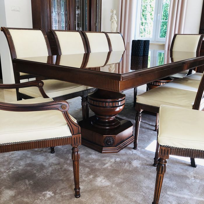 Jadalnia Włoska 10 krzeseł stół komoda witryna