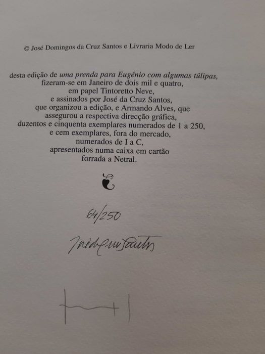 Uma Prenda para Eugénio com Algumas Túlipas