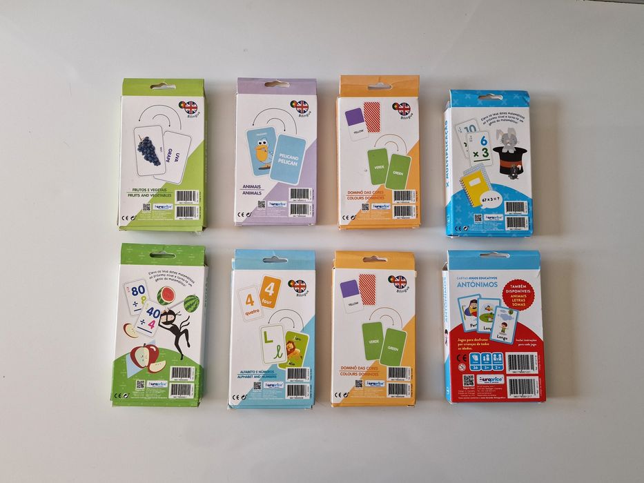 Jogos infantis- cartas de Dominós Bilingue