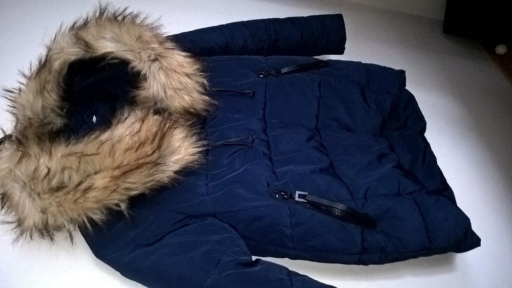 Kurtka zimowa ciążowa włoska Le group 36 38 oversize