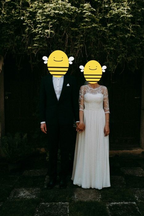 Delikatna suknia ślubna