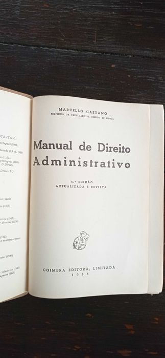 Manual de Direito Administrativo de Marcello Caetano, 1956