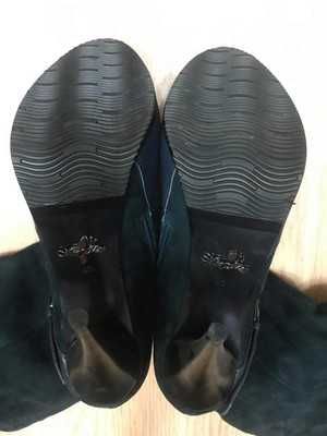 Сапоги шикарные натуральная замша кожа р.39/39,5 ст.25,5- 26см