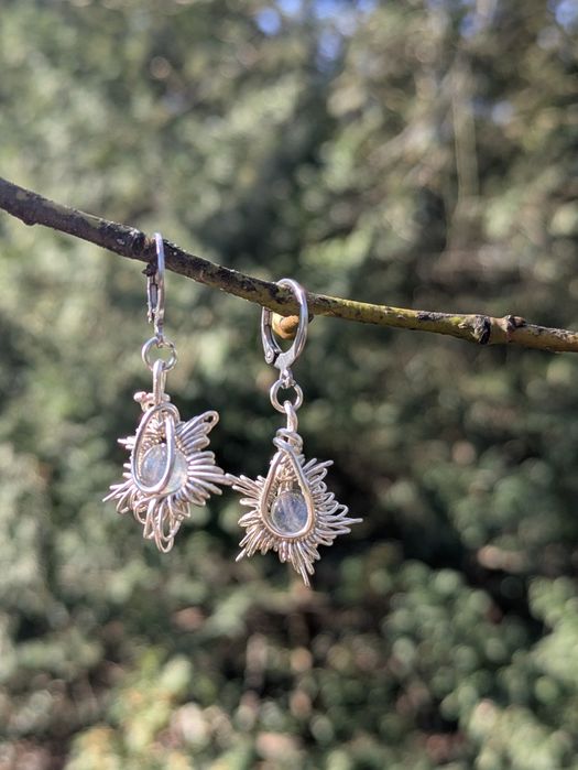 Kolczyki handmade wire wrapping