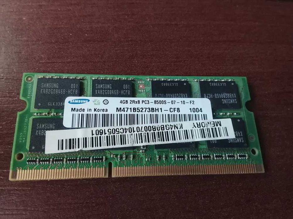 Pamięć RAM Samsung 4GB DDR3 1066MHZ PC3-8500S-07-10-F2