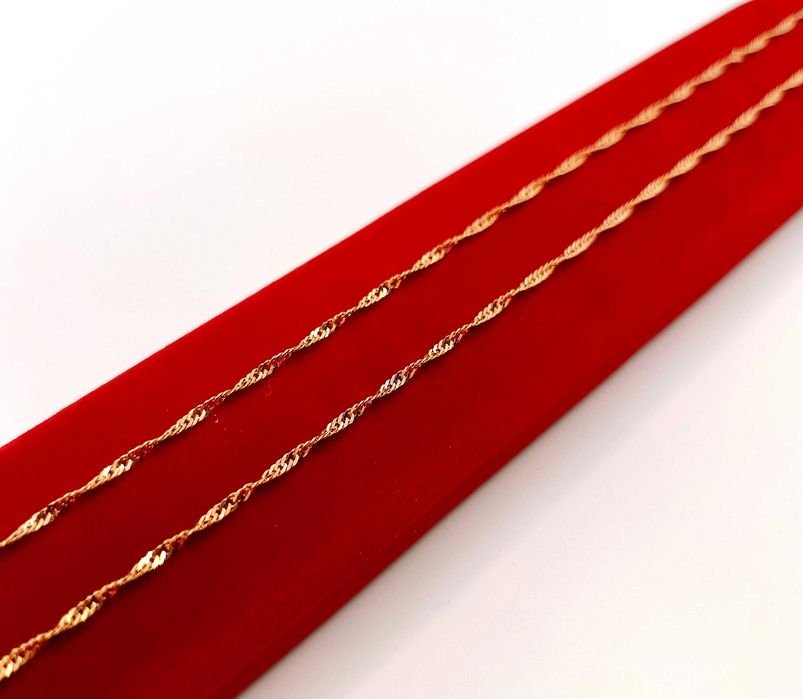 Złoty łańcuszek kręcony Singapur Pr.585 W:2,31gr 49,5cm