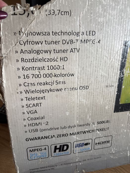 Telewizor Mistral 15,6”