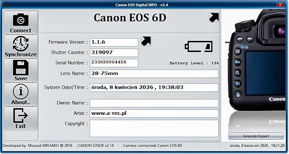Aparat Canon EOS 6D