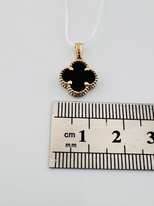 Сережки з оніксом нові - стиль «Van Cleef»