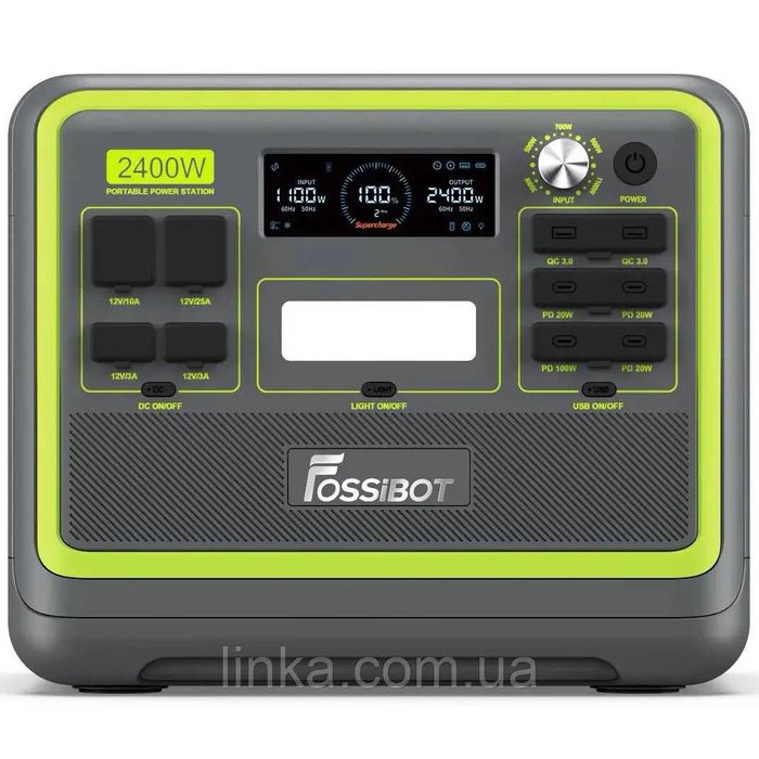 Зарядна станція FossiBOT F2400 WiFi (2048 Вт·год / 2400 Вт)