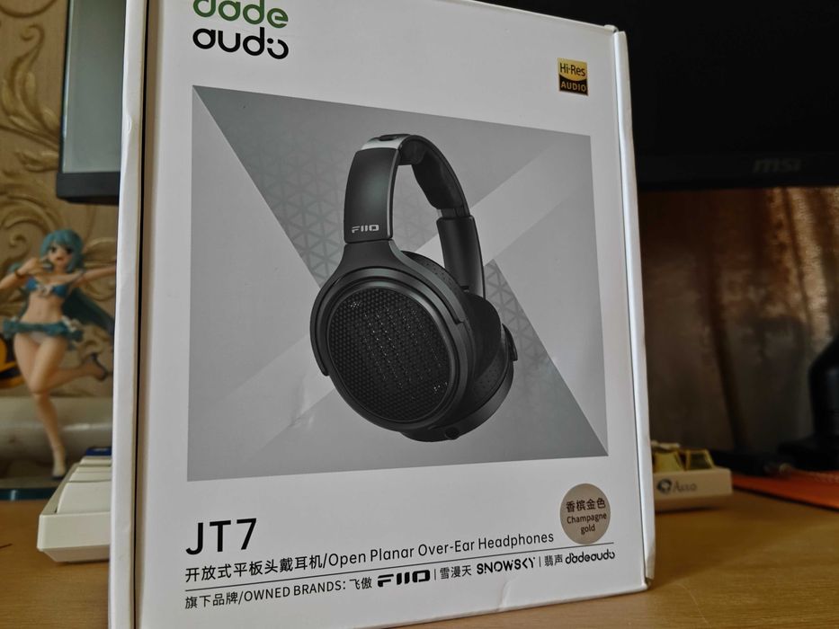 Навушники планарні Jade Audio |  FiiO JT7 Gold