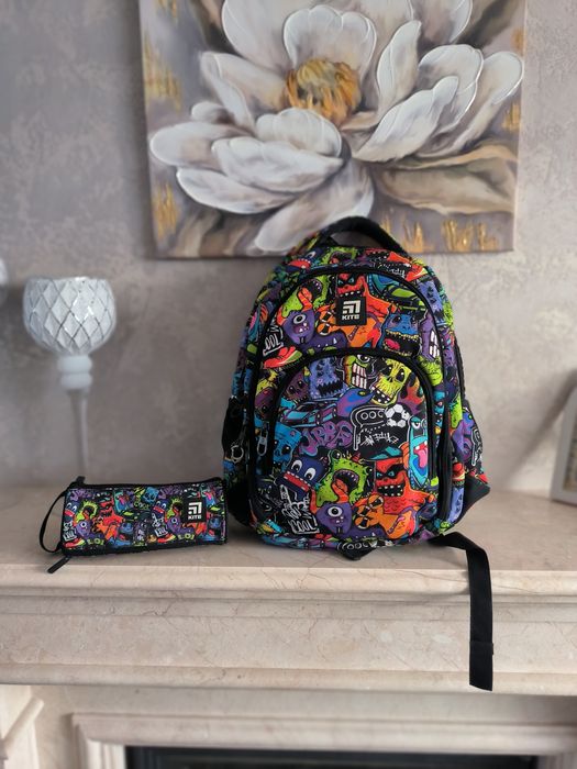 Шкільний ортопедичний рюкзак Kite Education K21-905M-4 (Монстри / Патерн)+ пенал