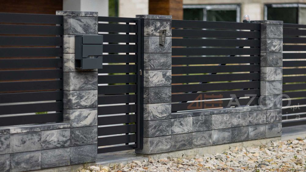 Bloczek pustak ogrodzeniowy KONEKT Joniec GRA LUX od ręki do murowania