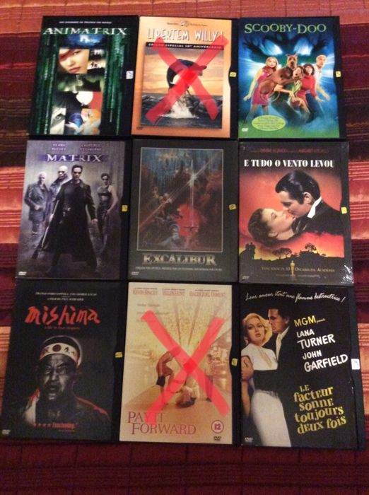 Filmes em dvs (snapper caixas de cartao)