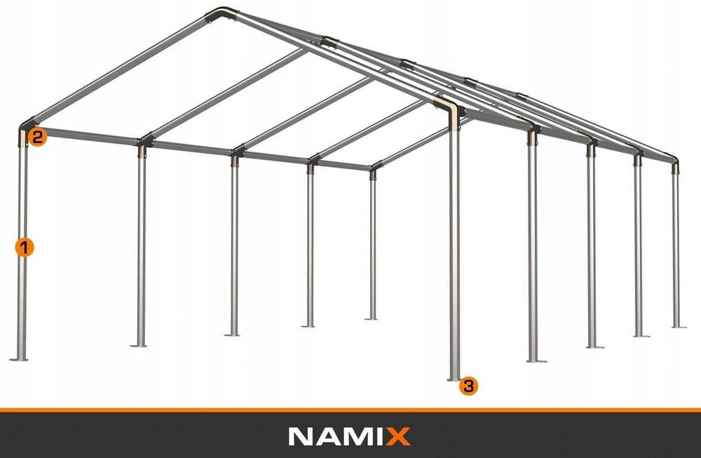 Namiot COMFORT 4x8 magazynowy handlowy garaż PVC 560g/m2