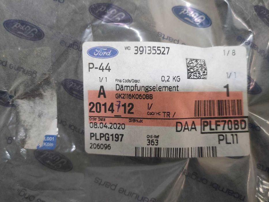 Izolacja wygłuszenie błotnika Ford Transit Custom 2012