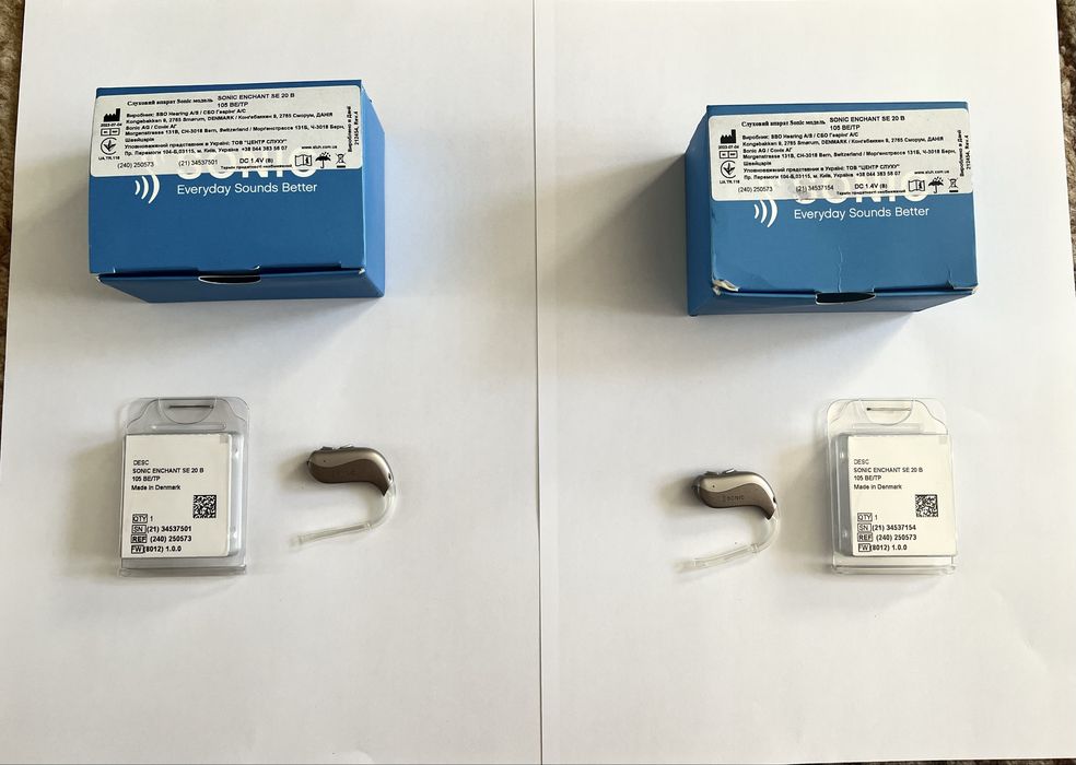 Продам слухові апарати SONIC Enchant SE 20 B 105 BE/TR. - 2 штуки.