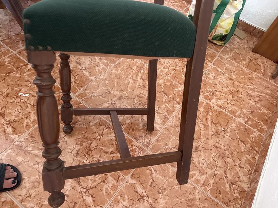 Mesa de jantar em madeira maciça + 6 cadeiras mais fotos mensagem privada