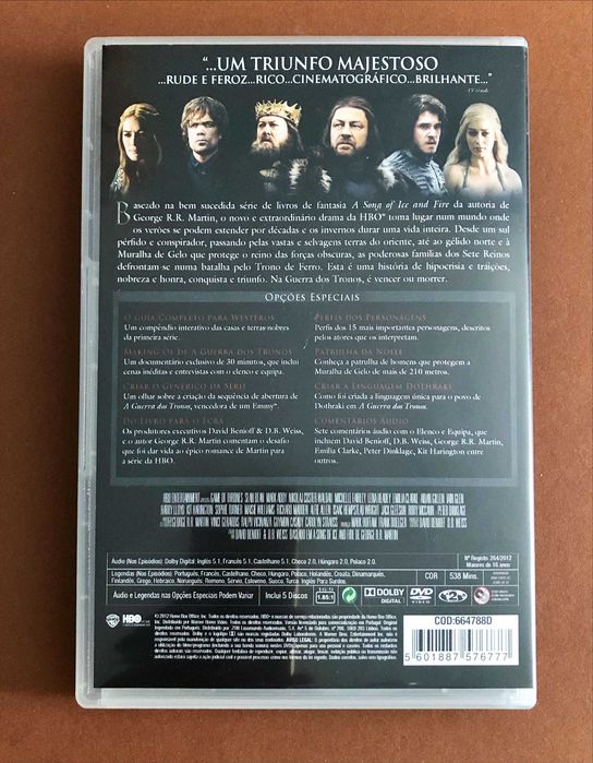 SÉRIE DVD [desde 10€] A Guerra dos Tronos Game of Thrones Série 1234