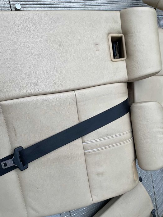 Bmw x3 e83 skóra krem komplet foteli boczki Europa przed lift lędźwie
