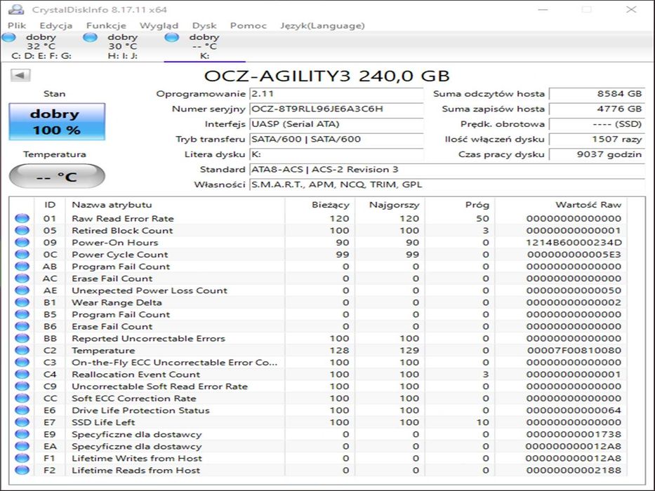 SSD 240GB OCz AGiLiTy 3