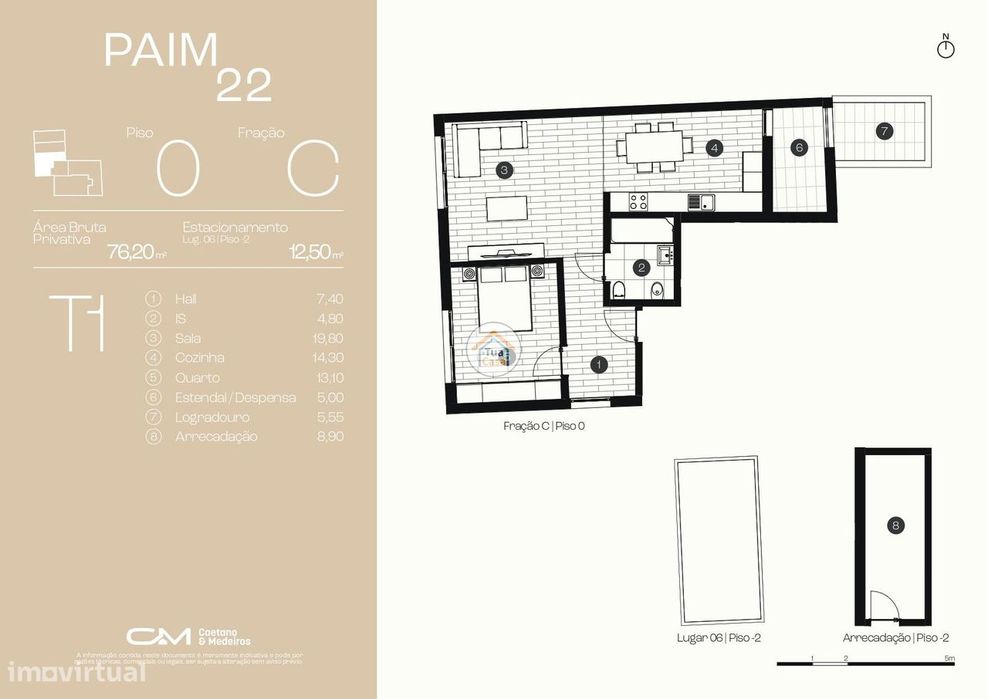 Apartamento T1 para Venda