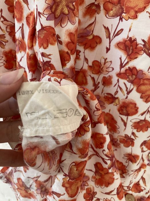 Koszula vintage w kwiaty lata 80 90 retro prl