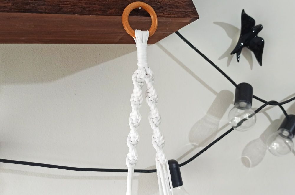 Suporte para vasos em Macramé