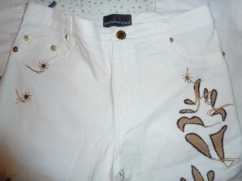 Jeans novas brancas perna larga Roccobarocco W29 - SALDO