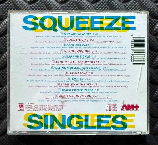 Squeeze  ‎– Singles - 45's And Under