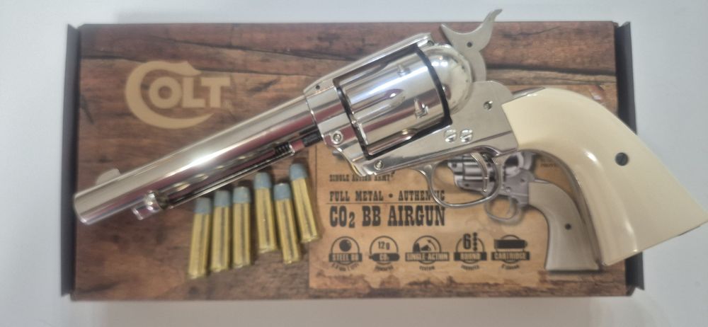 Para despachar vendo revólver Colt Single Action Army CO2 Pressão de Ar