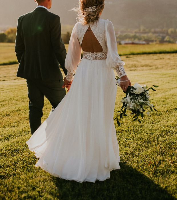 Suknia ślubna boho / romantic / S / 36 / Śmietana