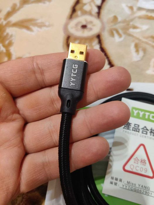 Hi-Fi кабель ЦАП DAC YYTCG Black Alpha Blue Silver C-B C-C 0.5 м - 2 м