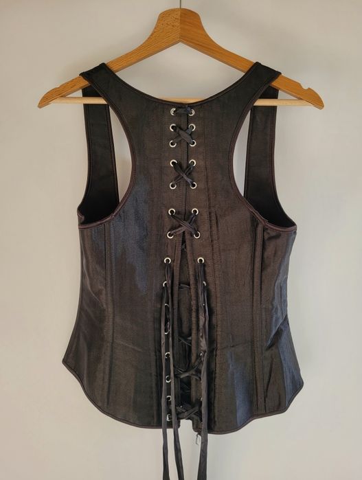 Czarny gorset L XL 40 42 corset story avant garde y2k alternative