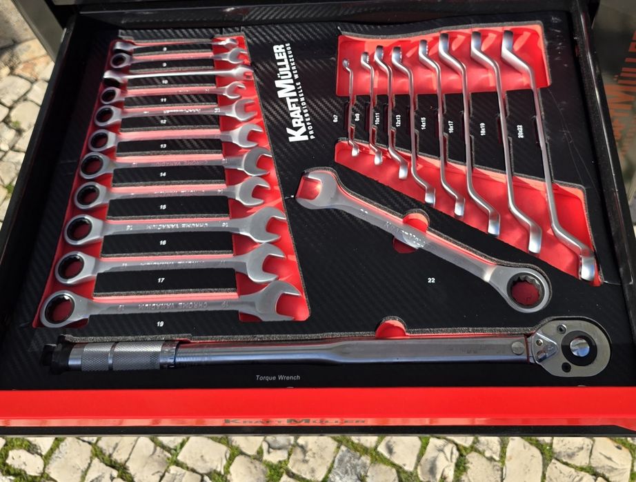 Carrinho de ferramentas 7 gavetas completas novo