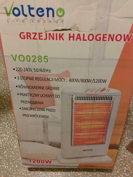 Grzejnik halogenowy Volteno moc 1200W sprawny