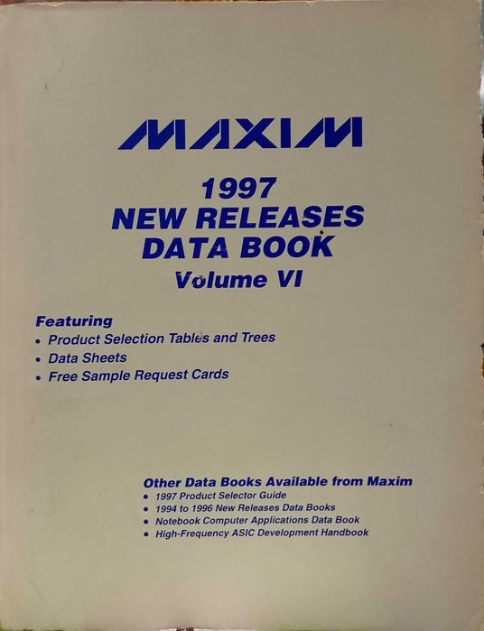 MAXIM 1997 New Releases Data Book - Volume VI