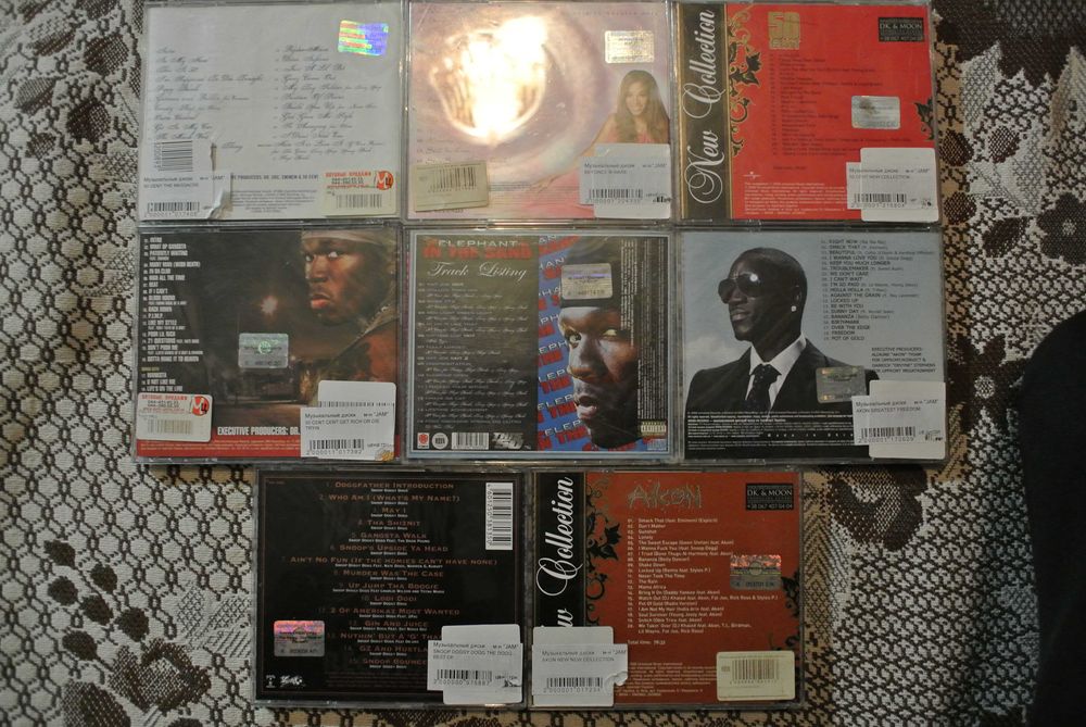 CD Диски 50 CENT. Snoop Dogg. Akon. Beyonce. Jay-z. G-Unit.