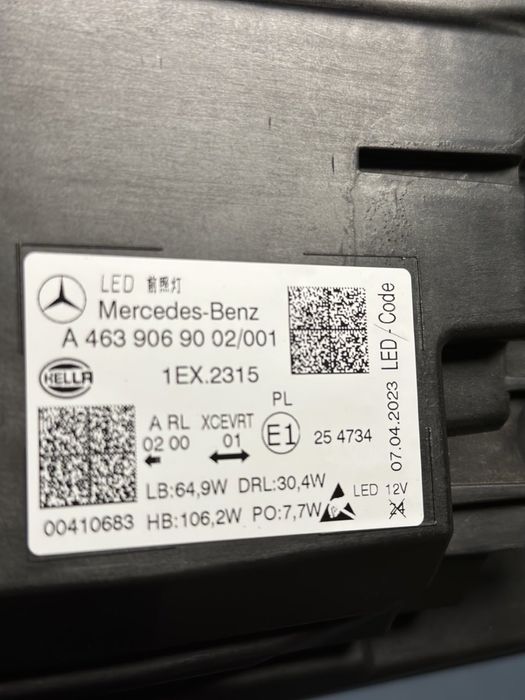 Фары оригинал мерседес G 463 464 куб черные рестайлинг идеальные