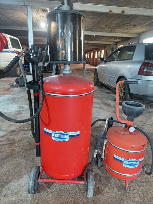 Máquina aspirar óleo e máquina para colocar valvulina